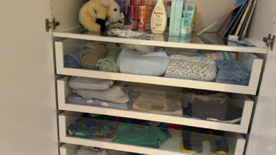 Inside a baby's wardrobe