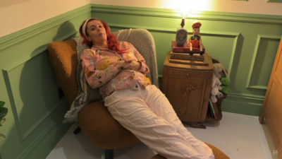 Dianne Buswell relaxing in her nursery