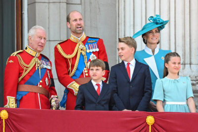 King Charles with his grandchildren at Trooping the Colour