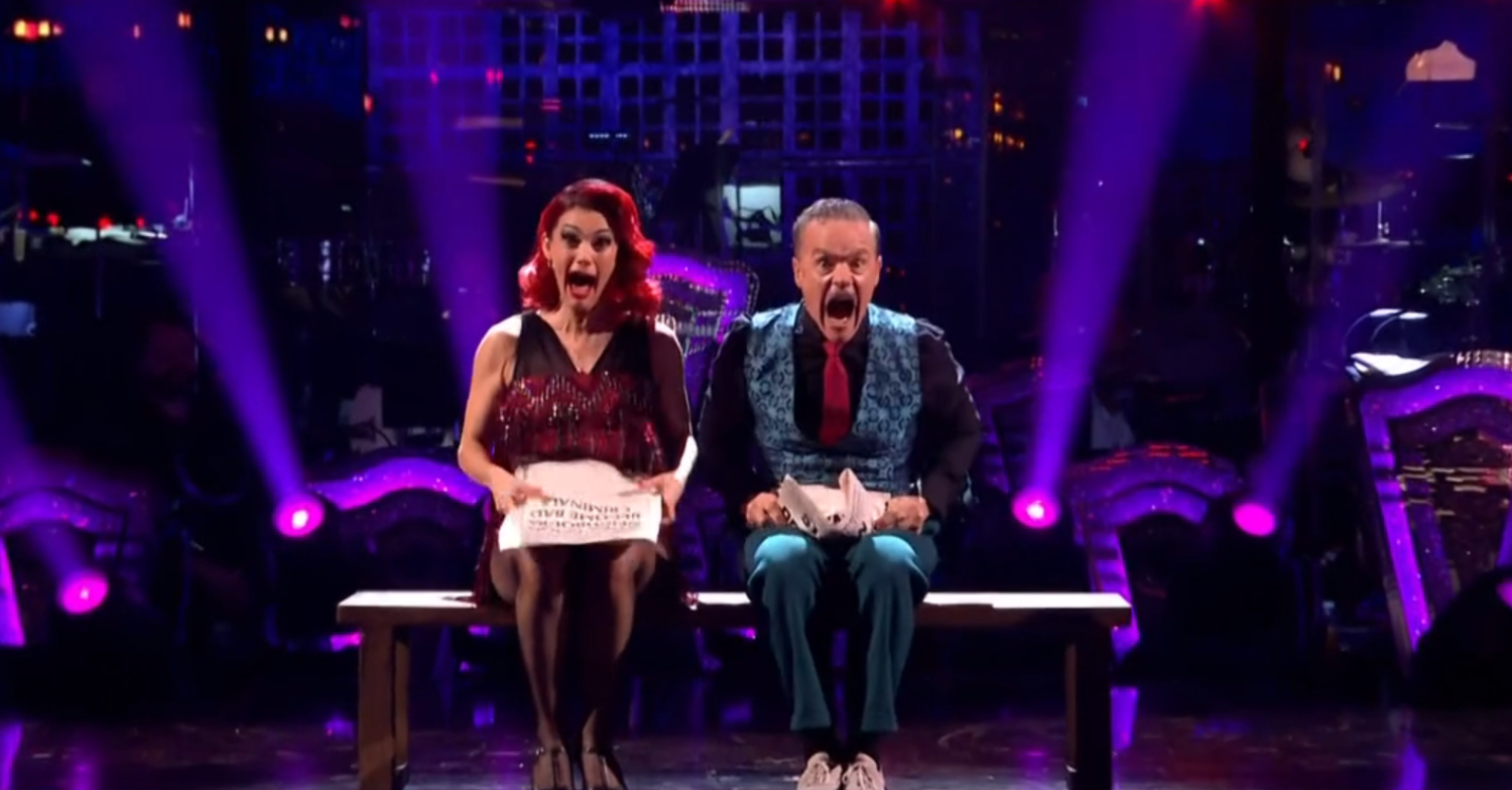 Stefan Dennis dancing with Dianne Buswell on Strictly