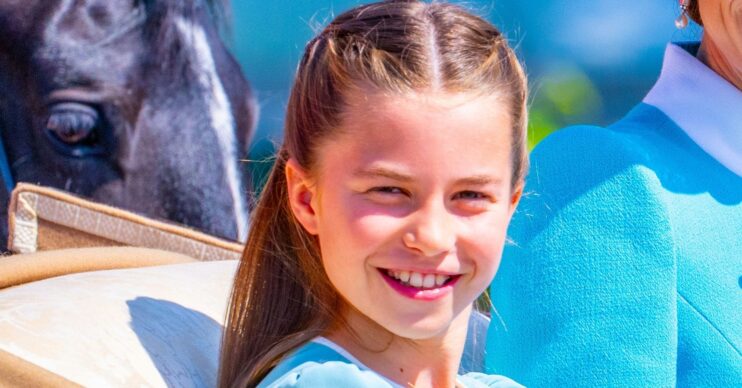 Princess Charlotte in carriage with Kate