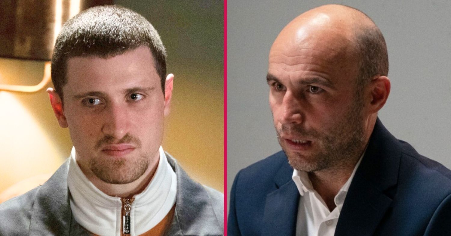 Composite image of Teddy and Harry on EastEnders (Credit: BBC/Composite: ED!)