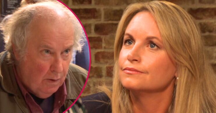 Sam looks smug on EastEnders; inset, Nigel (Credit: BBC/Composite: ED!)