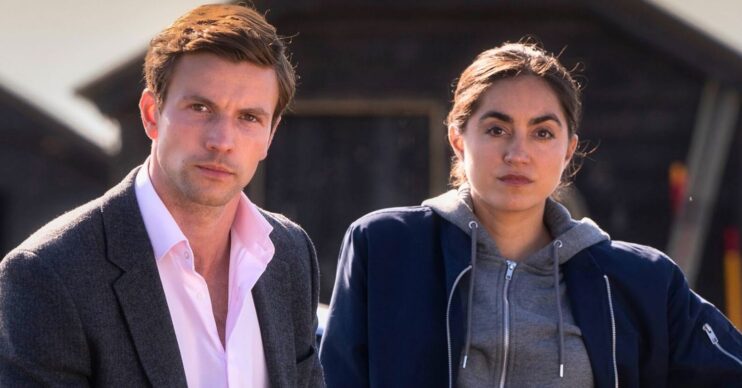 Leo Suter as DI Thomas Lynley, and Sofia Barclay as DS Barbara Havers in Lynley