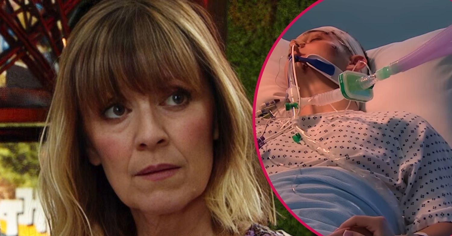 Rhona and Dylan in Emmerdale (Credit: ITV/Comp ED!)