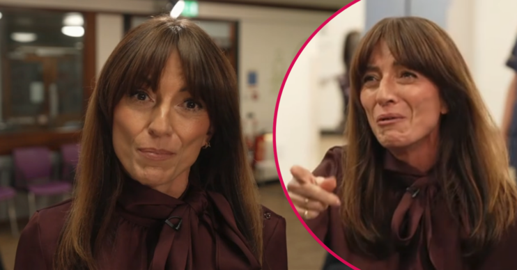 Davina McCall crying and hosting Stand Up To Cancer
