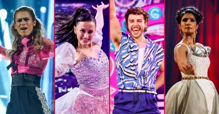 The four Strictly finalists dancing on the show