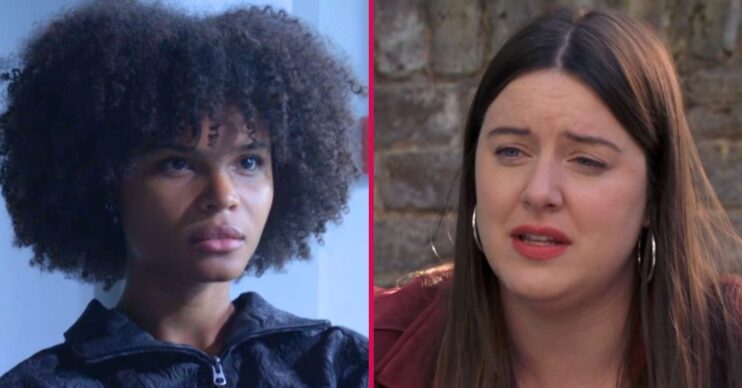 Composite image of Jasmine and Zoe on EastEnders (Credit; BBC/Composite: ED!)