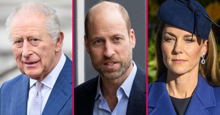 ED composite of King Charles Prince William Kate Middleton at events