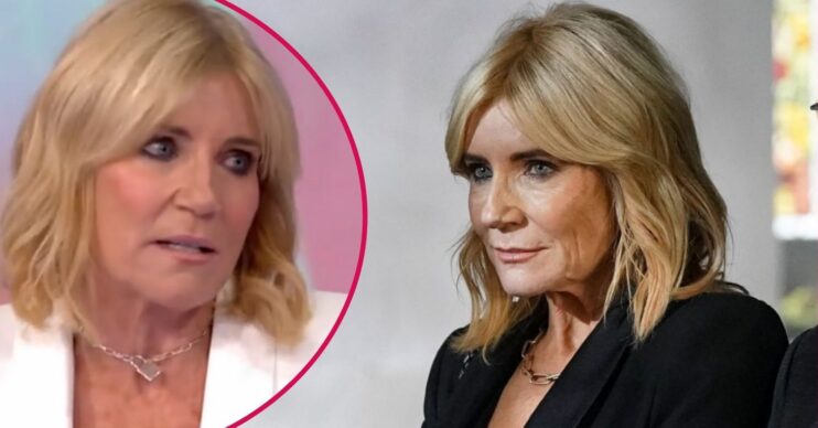 Cindy scheming on EastEnders at Christmas; inset, Michelle Collins (Credit: BBC/Composite: ED!)