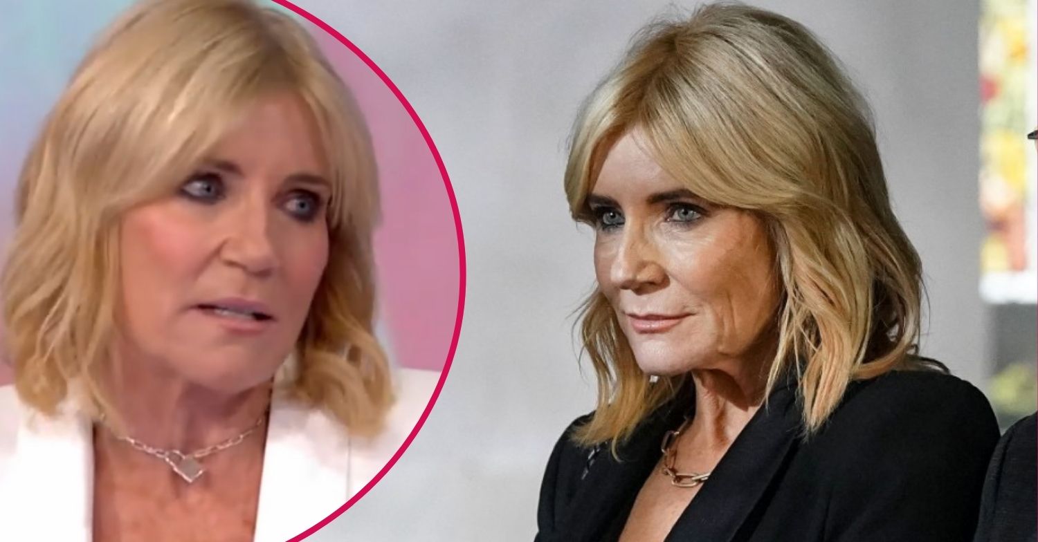 Cindy scheming on EastEnders at Christmas; inset, Michelle Collins (Credit: BBC/Composite: ED!)