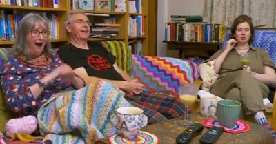 Helena Worthington and family on Gogglebox