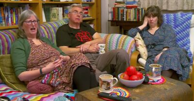 Helena Worthington and family on Gogglebox