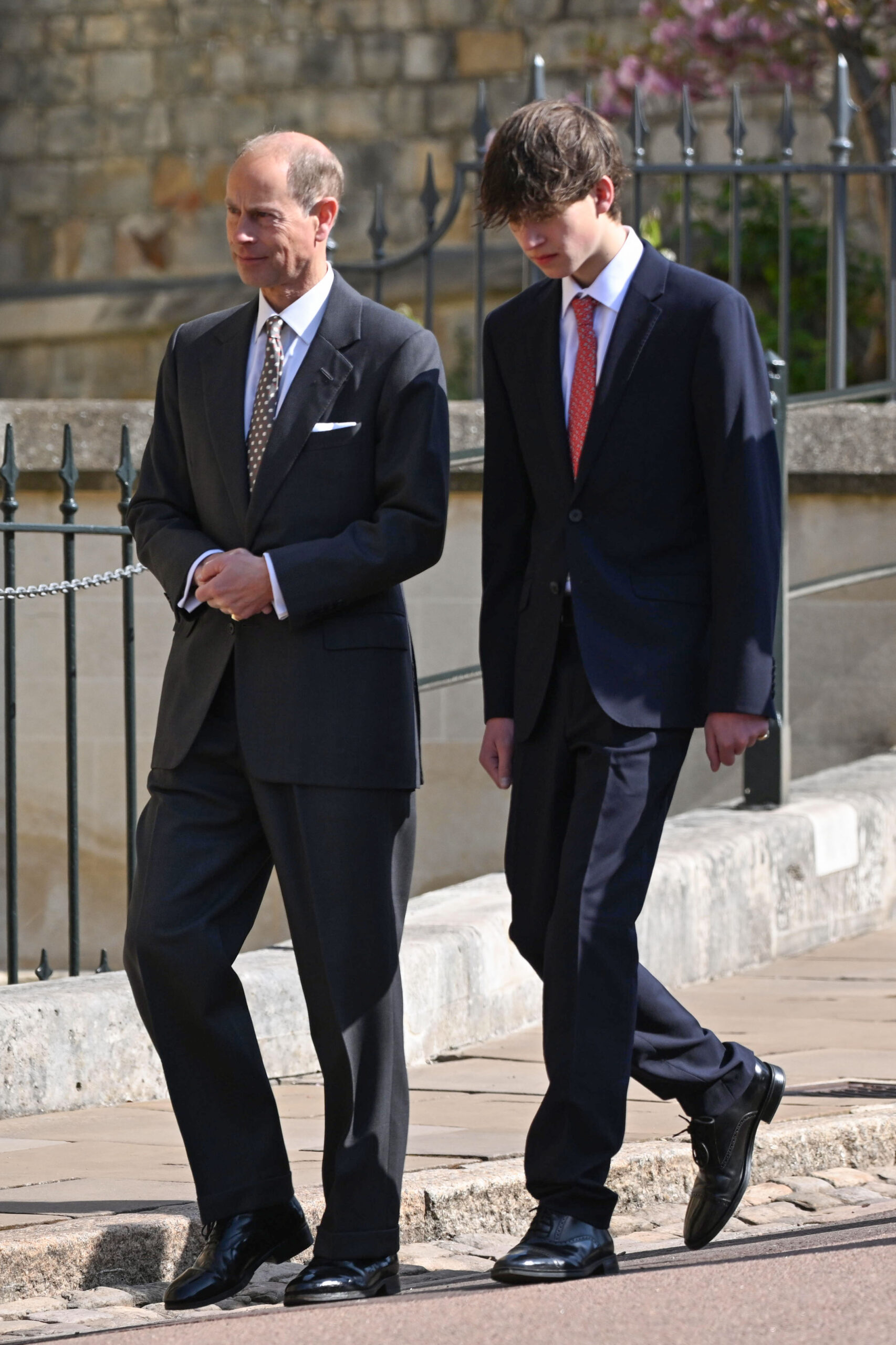 Prince Edward and James, Earl of Wessex, at royal Easter service