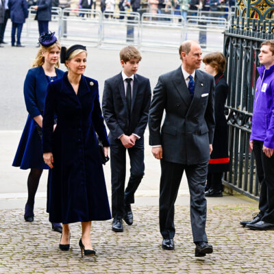 Prince Edward, Sophie, James and Lady Louise at memorial service