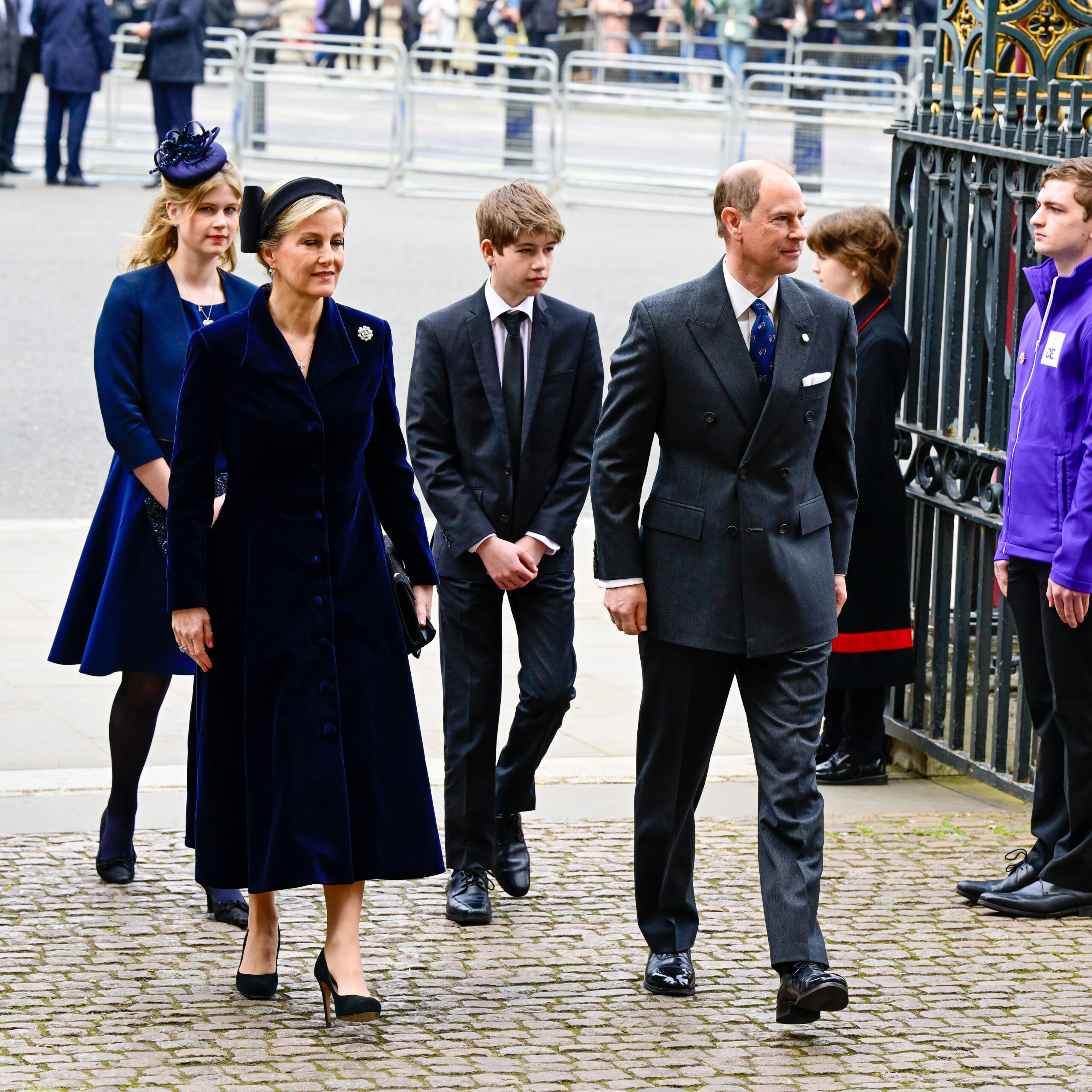 Prince Edward, Sophie, James and Lady Louise at memorial service
