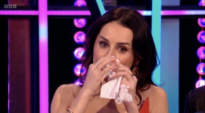 Amber Davies crying on It Takes Two