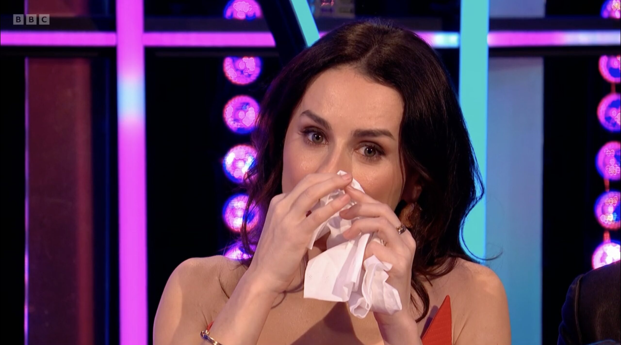 Amber Davies crying on It Takes Two
