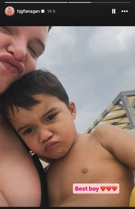 Helen Flanagan and her son Charlie