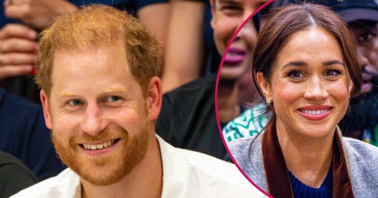 ED composite of Prince Harry and Meghan Markle smiling at the Invictus Games