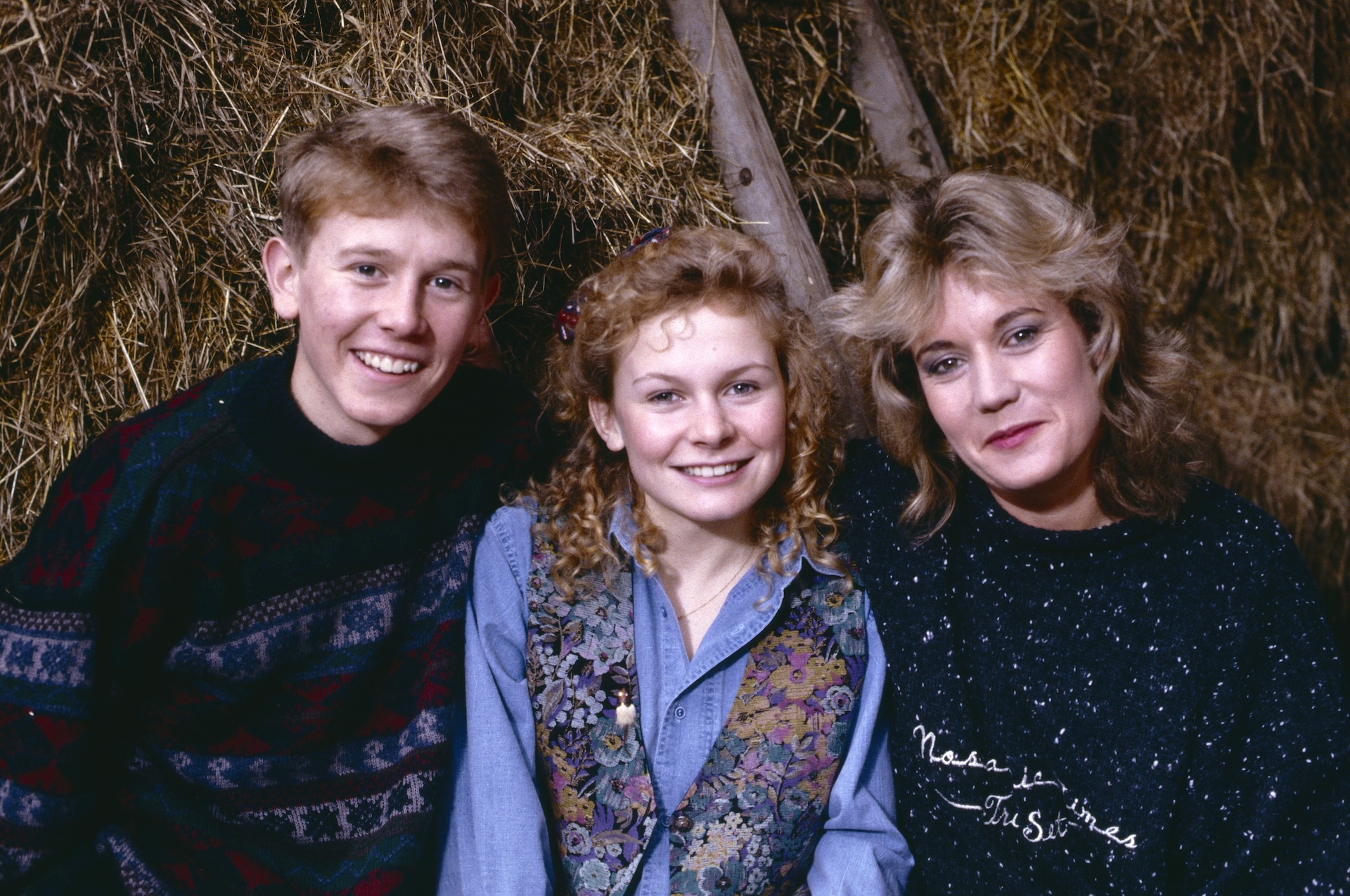 Mark, Rachel and Kate Hughes came to Emmerdale in 1988 (Credit: ITV/Shutterstock)