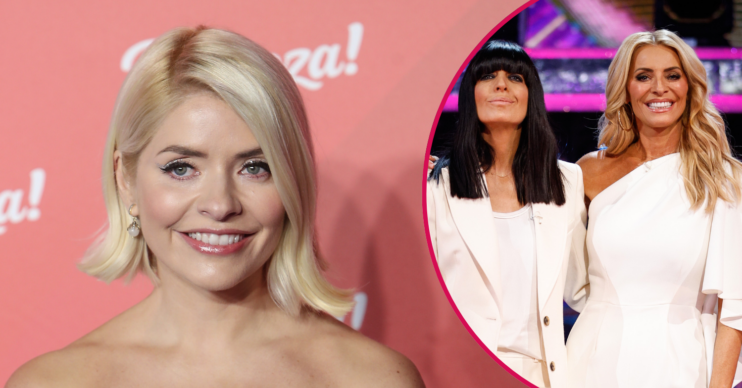 Holly Willoughby and Tess and Claudia presenting Strictly