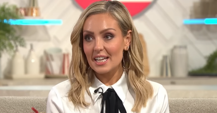 Strictly star Amy Dowden in a white shirt