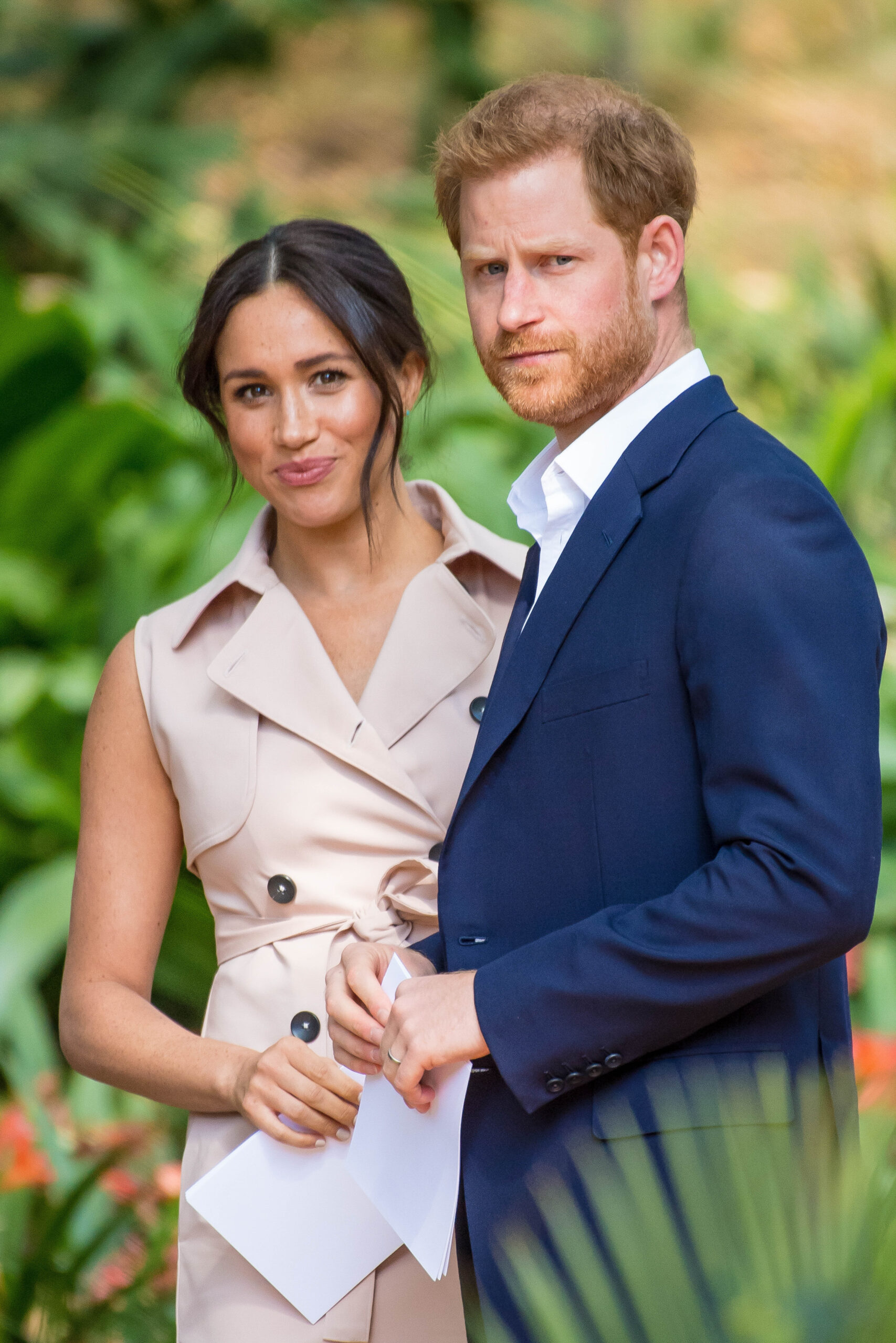 Prince Harry and Meghan Markle smiling 