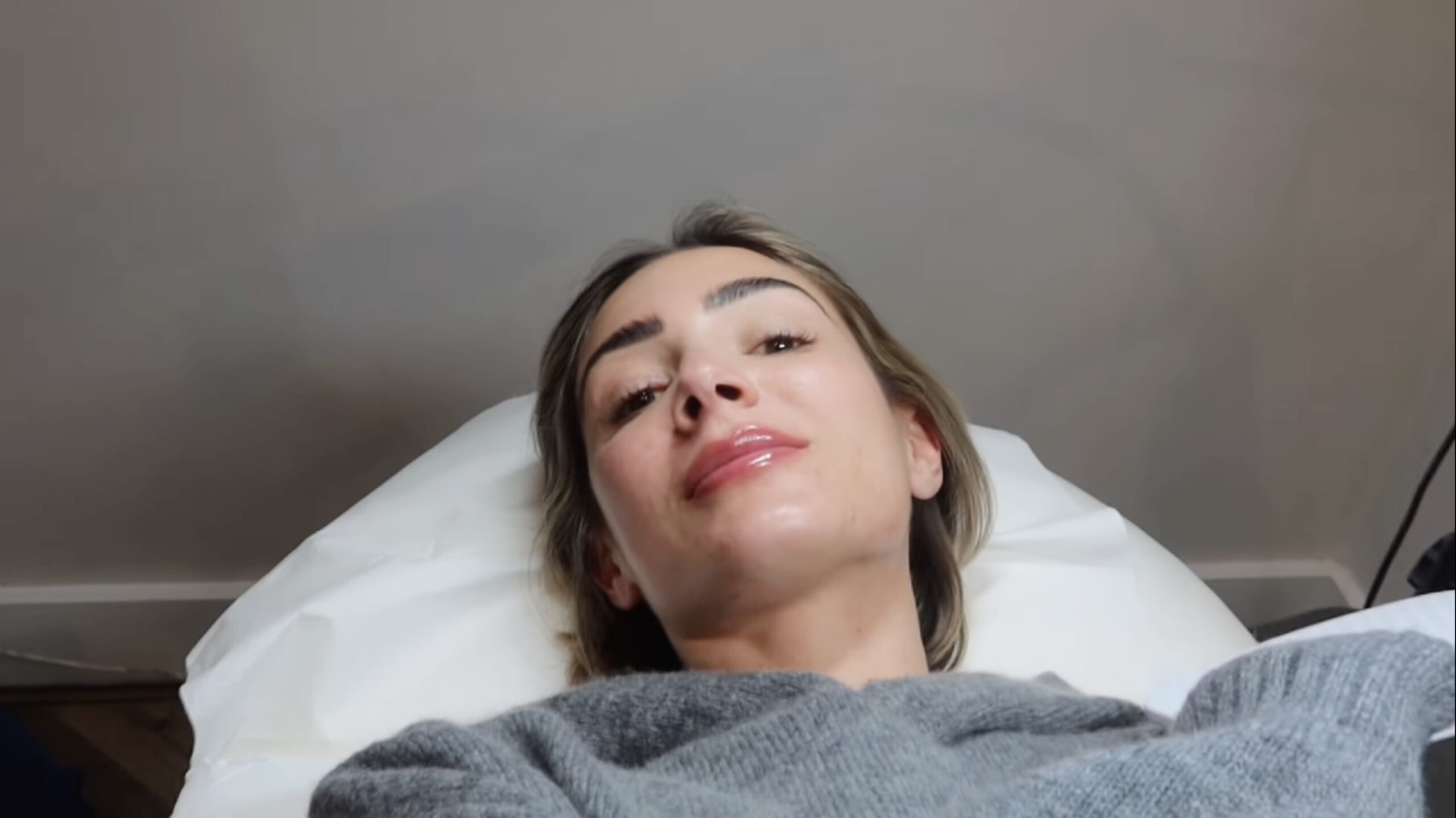 Frankie Bridge after her lip blush 