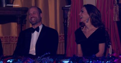 William and Kate laughing at the Royal Variety Performance