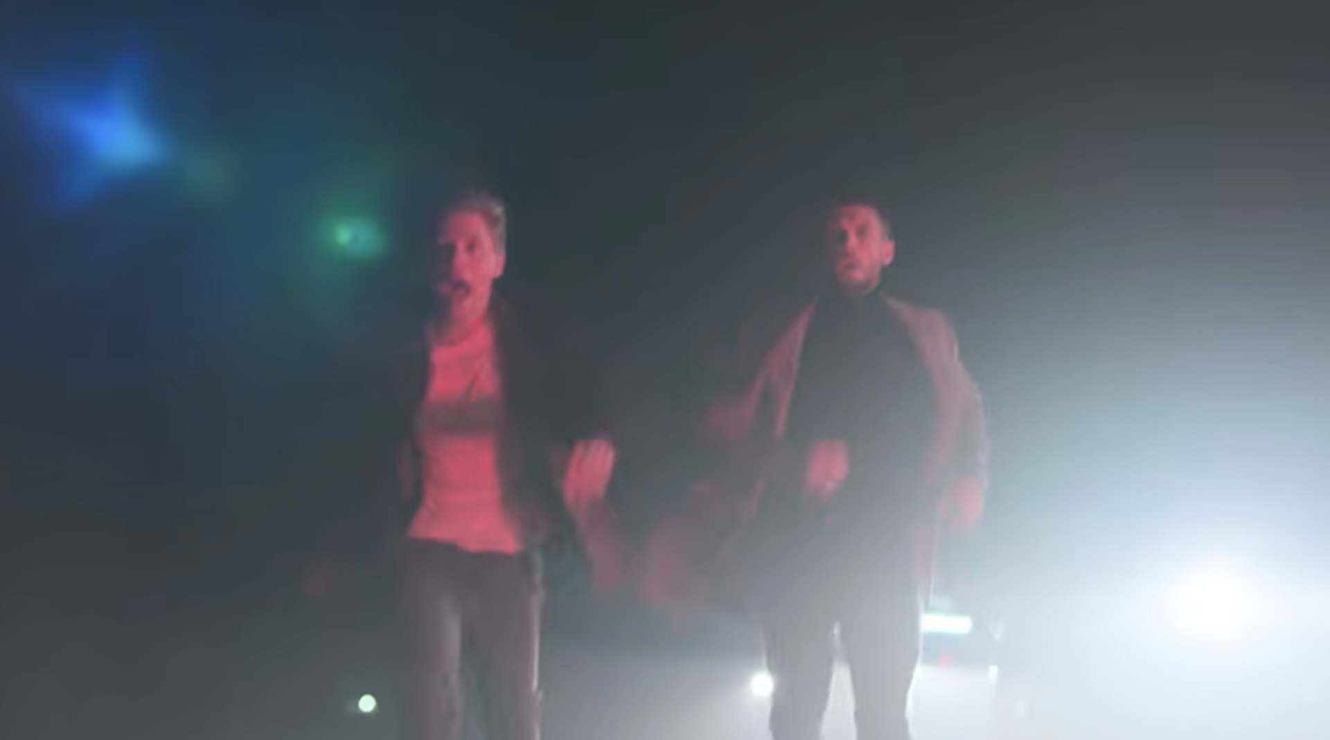 Robert and Joe running towards the crash