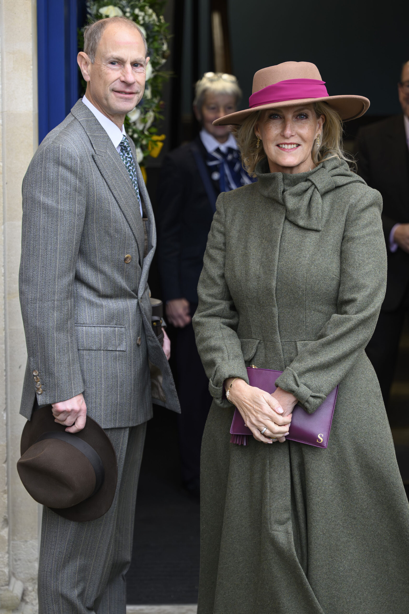 Prince Edward and Duchess Sophie attend The Coral Gold Cup meeting at Newbury Racecourse