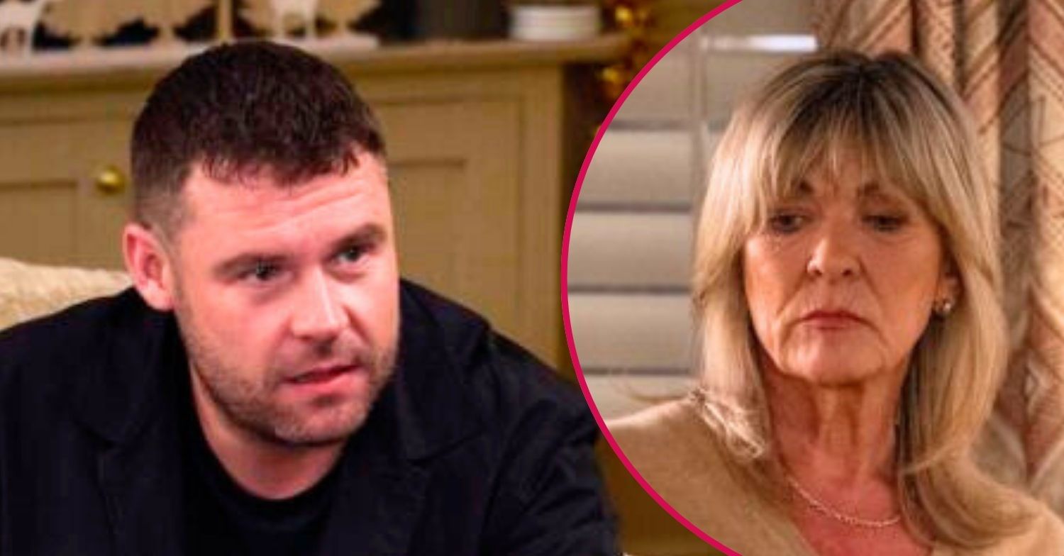 Aaron and Kim split shot in Emmerdale (Credit: ITV/Comp ED!)