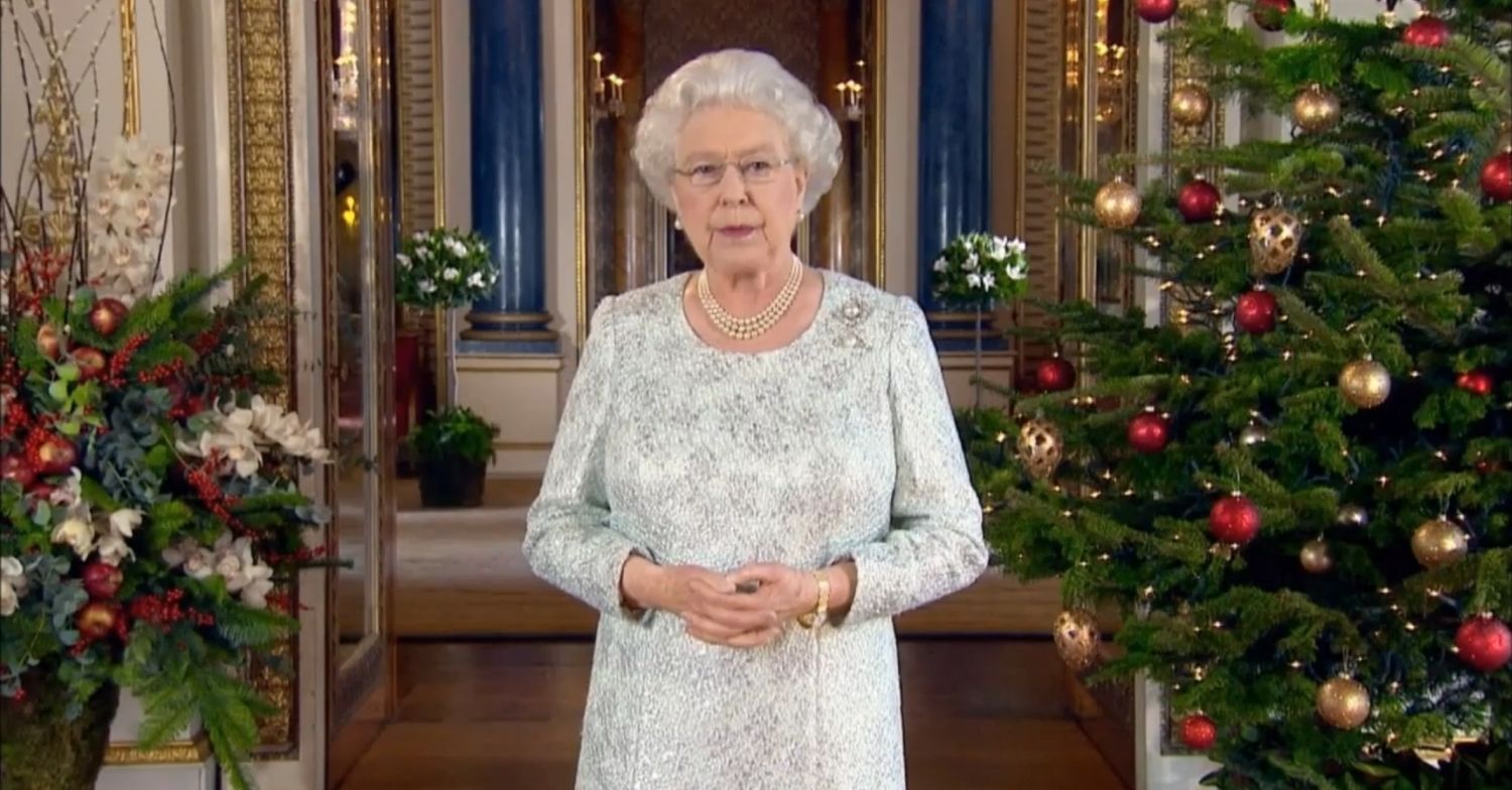 Queen Elizabeth delivering her Christmas speech in 2012
