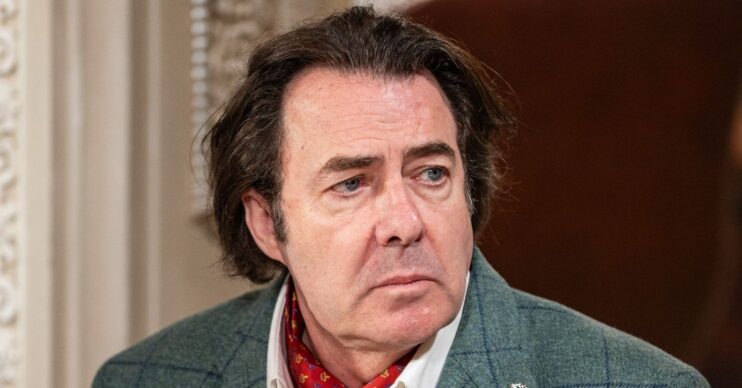 Jonathan Ross looking serious