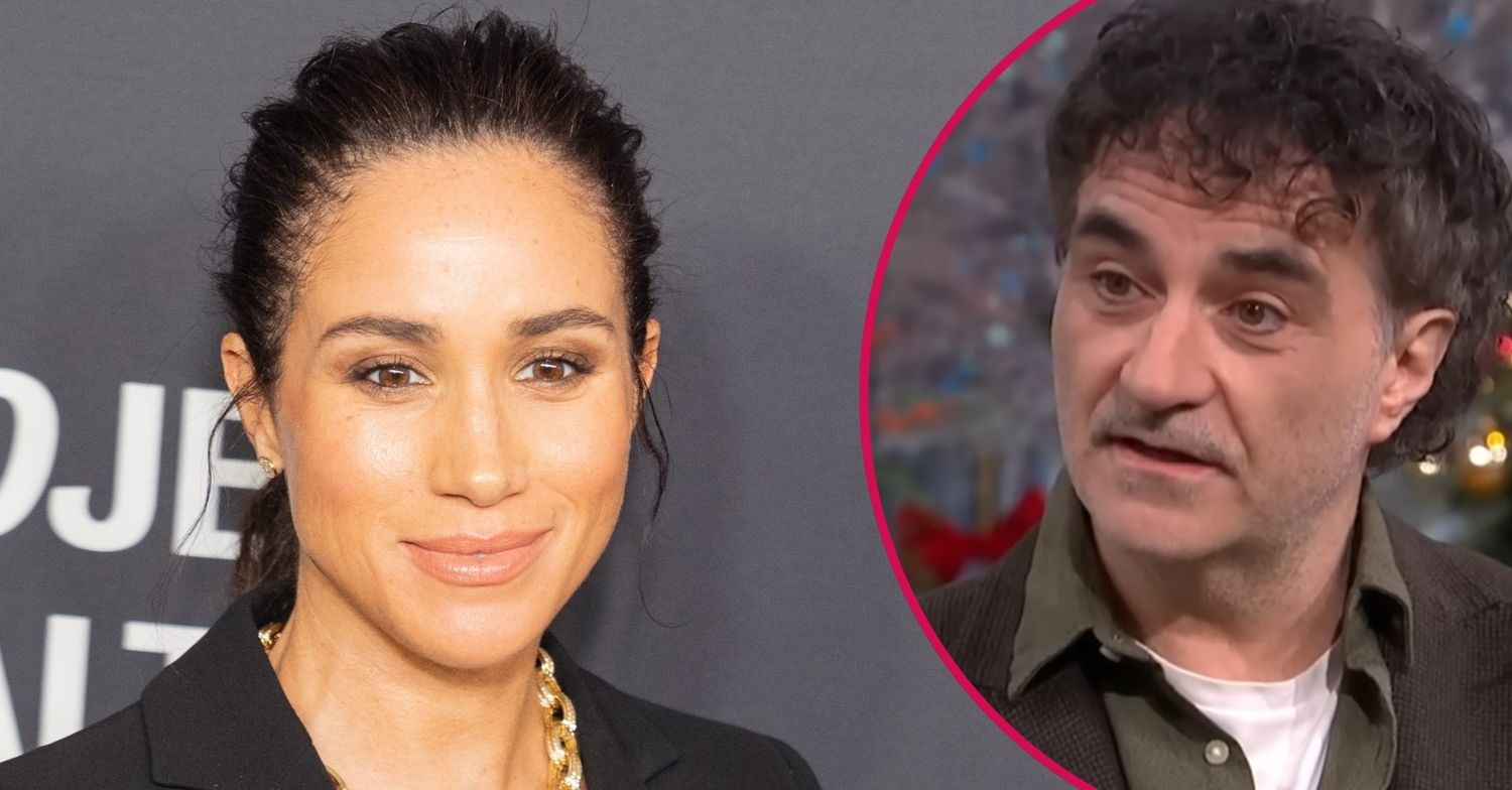 ED composite of Supervet Noel Fitzpatrick on This Morning and Meghan Markle smiling