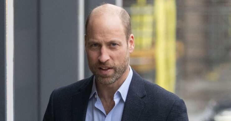 Prince William in blazer and shirt