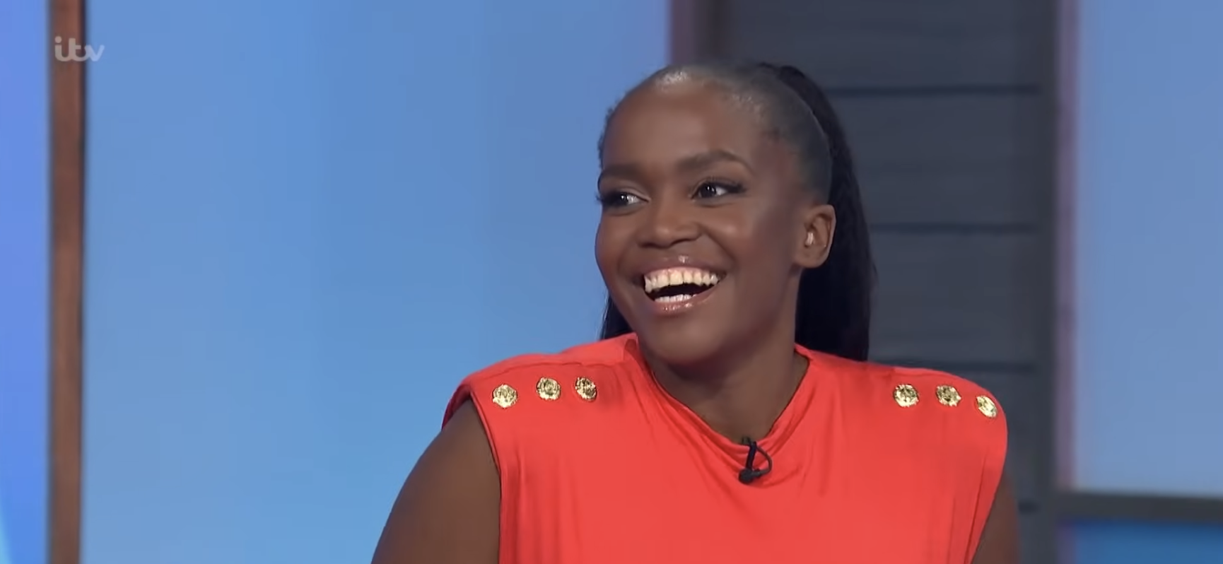 Oti Mabuse smiling on Loose Women 