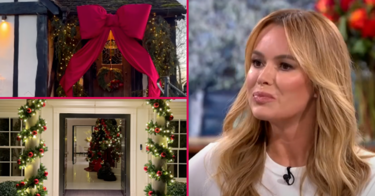 Amanda Holden and Christmas decorations