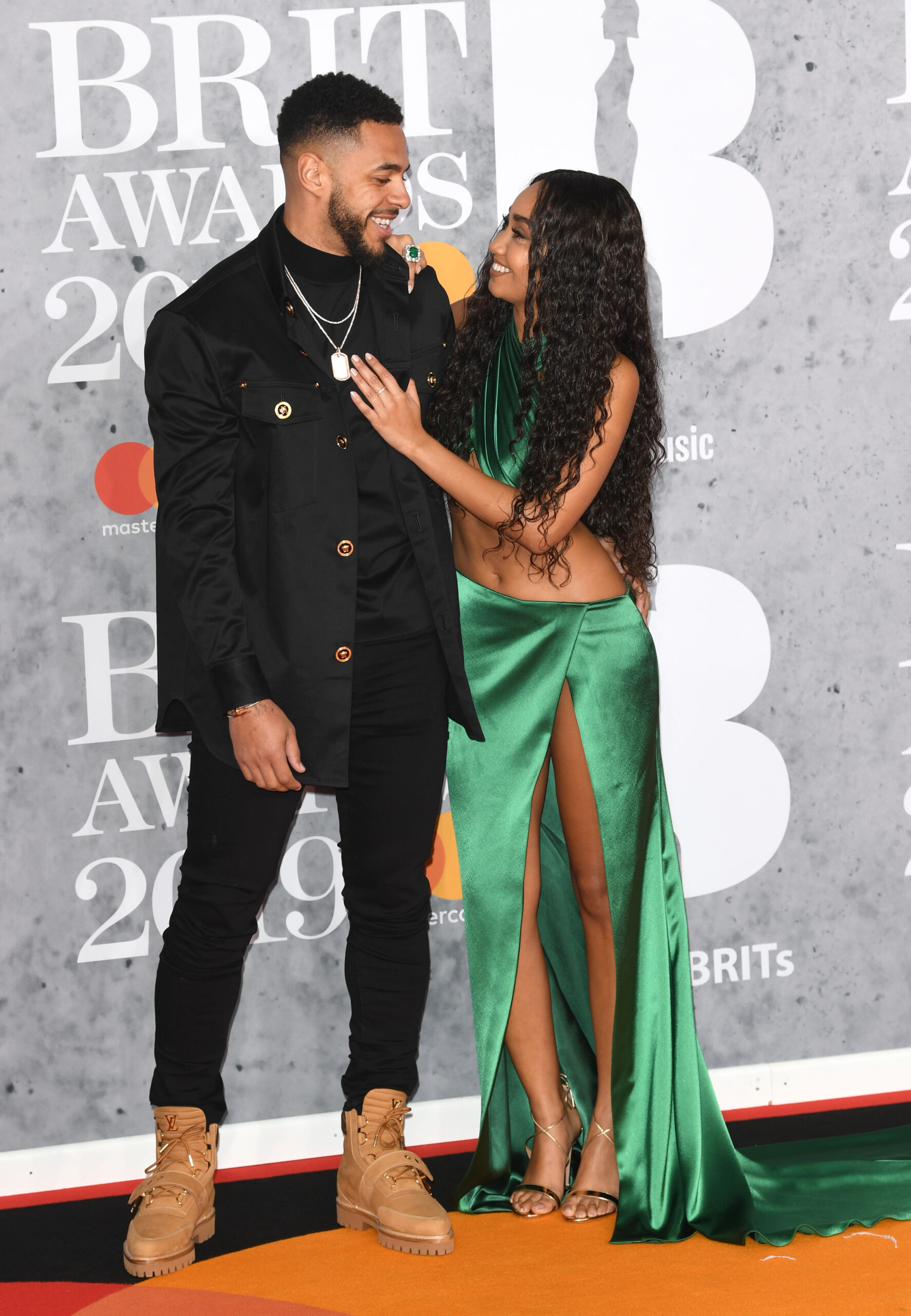 Andre Gray and Leigh-Anne Pinnock on the red carpet