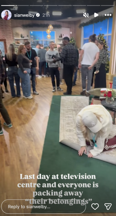 Sian Welby's Instagram Story