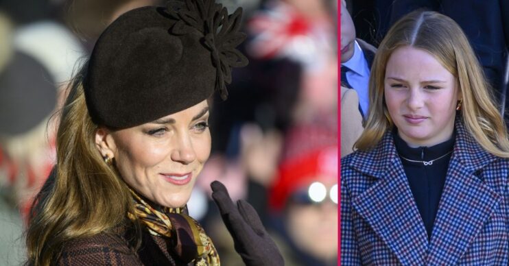 ED composite of Kate Middleton and Mia Tindall on Christmas Day