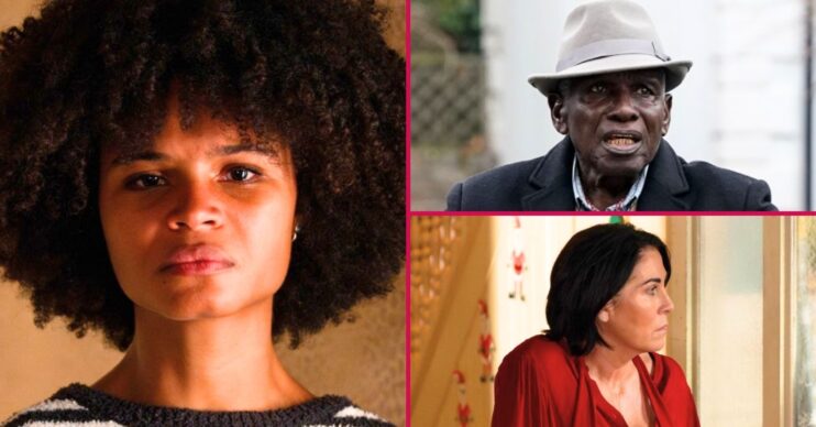 Composite image of Jasmine, Patrick and Kat on EastEnders (Credit: BBC/Composite: ED!)