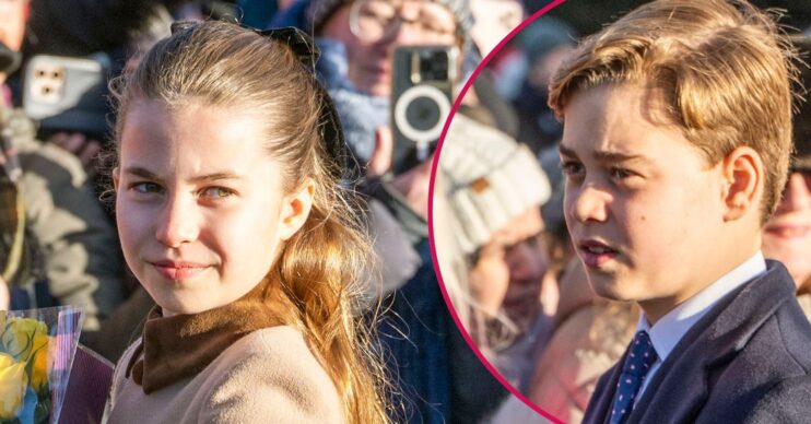 ED composite of Princess Charlotte and Prince George on Christmas Day