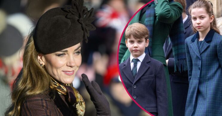 ED composite of Kate Middleton, Prince Louis and Princess Charlotte on Christmas Day