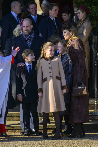 The royal family outside church in Sandringham on Christmas Day