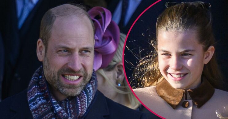 ED composite of Prince William and Princess Charlotte on Christmas Day