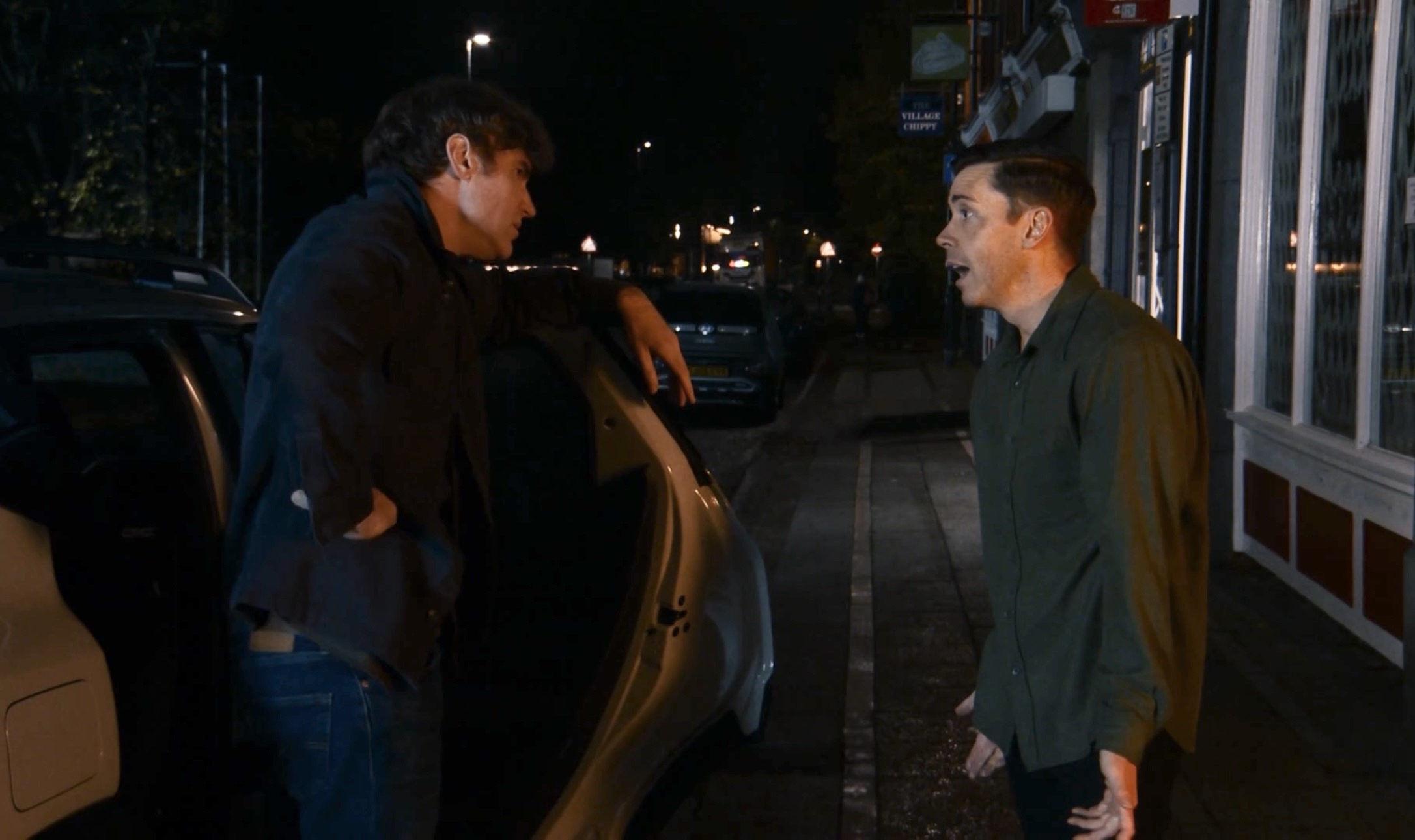 Coronation Street's Todd and Theo argue in the street