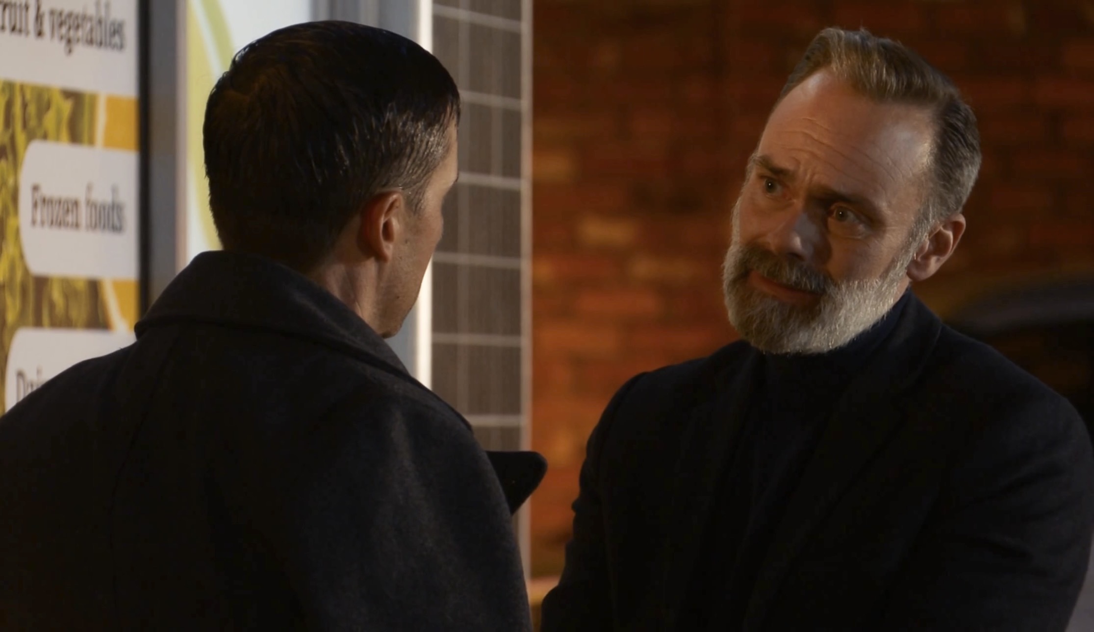 Coronation Street's Billy looks concerned as he talks to Todd