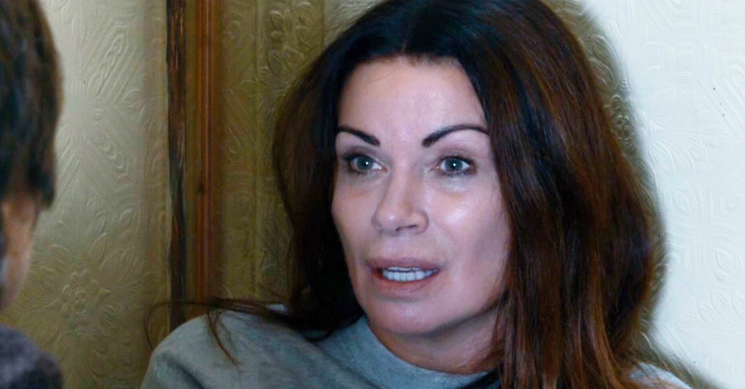 Carla looks pained on Coronation Street (Credit: ITV/Composite: ED!)